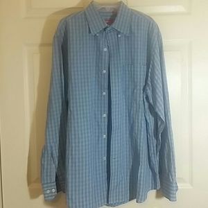 Izod mens sz M button down purple blue shirt